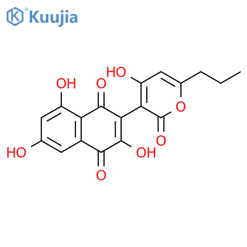 1,4-Naphthalenedione,2,5,7-trihydroxy-3-(4-hydroxy-2-oxo-6-propyl-2H-pyran-3-yl)- structure
