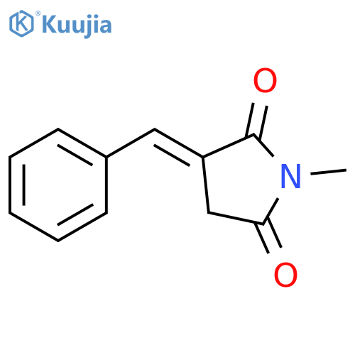 2,5-Pyrrolidinedione, 1-methyl-3-(phenylmethylene)-, (3E)- structure