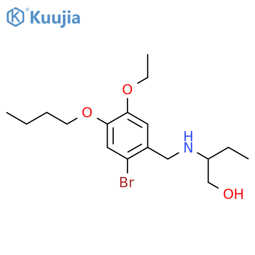 2-(2-Bromo-4-butoxy-5-ethoxy-benzylamino)-butan-1-ol structure