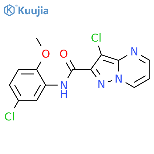 <br>3-Chloro-pyrazolo[1,5-a]pyrimidine-2-carboxylic acid (5-chloro-2-methoxy-ph enyl)-amide structure