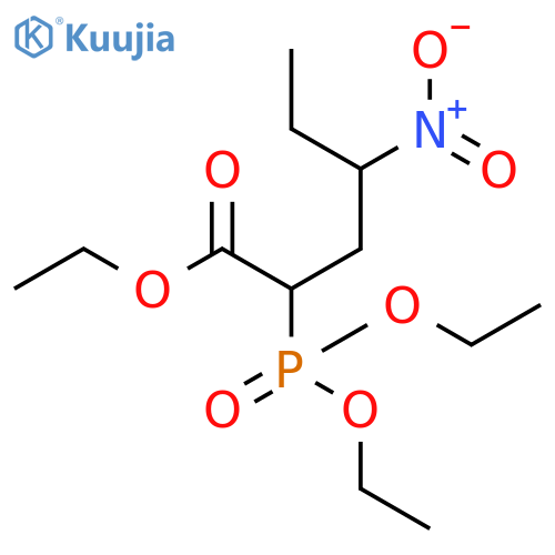 Hexanoic acid, 2-(diethoxyphosphinyl)-4-nitro-, ethyl ester structure