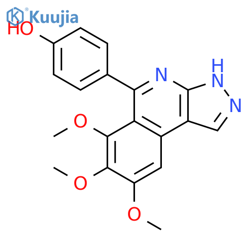 Phenol, 4-(6,7,8-trimethoxy-3H-pyrazolo[3,4-c]isoquinolin-5-yl)- structure