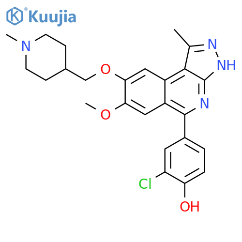 Phenol,2-chloro-4-[7-methoxy-1-methyl-8-[(1-methyl-4-piperidinyl)methoxy]-3H-pyrazolo[3,4-c]isoquinolin-5-yl]- structure