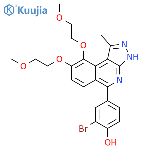 Phenol,4-[8,9-bis(2-methoxyethoxy)-1-methyl-3H-pyrazolo[3,4-c]isoquinolin-5-yl]-2-bromo- structure