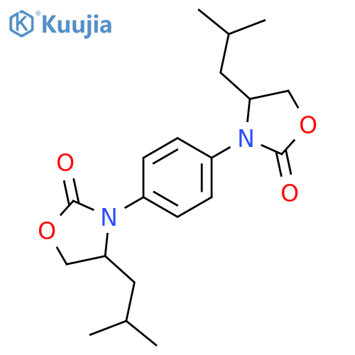 2-Oxazolidinone, 3,3'-(1,4-phenylene)bis[4-(2-methylpropyl)- structure