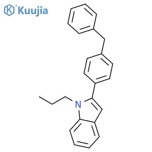 1H-Indole, 2-[4-(phenylmethyl)phenyl]-1-propyl- structure