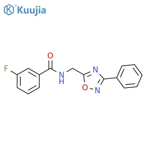 3-Fluoro-N-((3-phenyl-1,2,4-oxadiazol-5-yl)methyl)benzamide structure