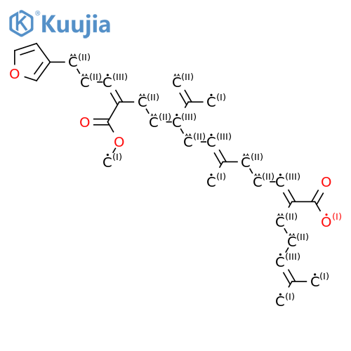 2,6-Tridecadienedioic acid,12-[3-(3-furanyl)propylidene]-6-methyl-9-(1-methylethenyl)-2-(4-methyl-3-pentenyl)-, 13-methyl ester, (2Z,6E,12Z)- structure