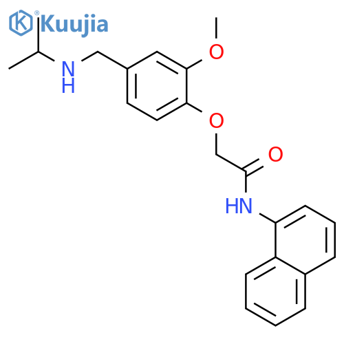 2-[4-(Isopropylamino-methyl)-2-methoxy-phenoxy]-N-naphthalen-1-yl-acetamide structure