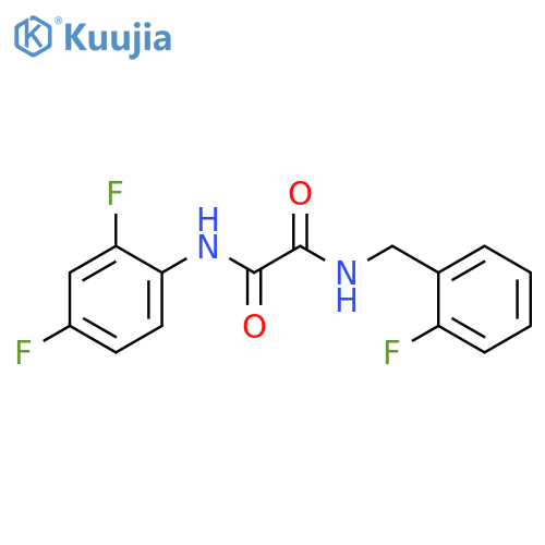 N-(2,4-difluorophenyl)-N'-(2-fluorophenyl)methylethanediamide structure