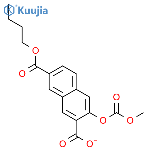 2,7-Naphthalenedicarboxylic acid, 3-[(methoxycarbonyl)oxy]-, 7-butylester structure