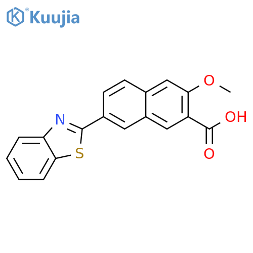 2-Naphthalenecarboxylic acid, 7-(2-benzothiazolyl)-3-methoxy- structure