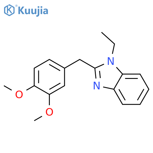 2-(3,4-dimethoxyphenyl)methyl-1-ethyl-1H-1,3-benzodiazole structure
