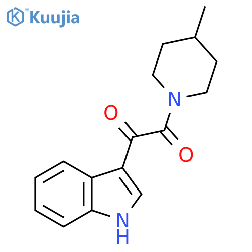 1-(1H-indol-3-yl)-2-(4-methylpiperidin-1-yl)ethane-1,2-dione structure