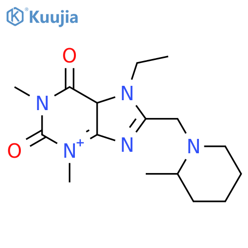 7-ethyl-1,3-dimethyl-8-(2-methylpiperidin-1-yl)methyl-2,3,6,7-tetrahydro-1H-purine-2,6-dione structure