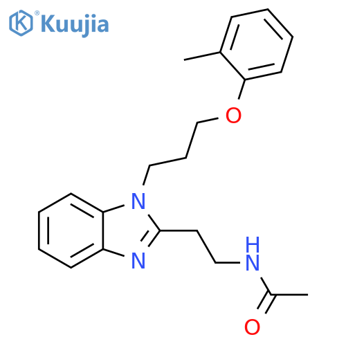 N-(2-{1-3-(2-methylphenoxy)propyl-1H-1,3-benzodiazol-2-yl}ethyl)acetamide structure