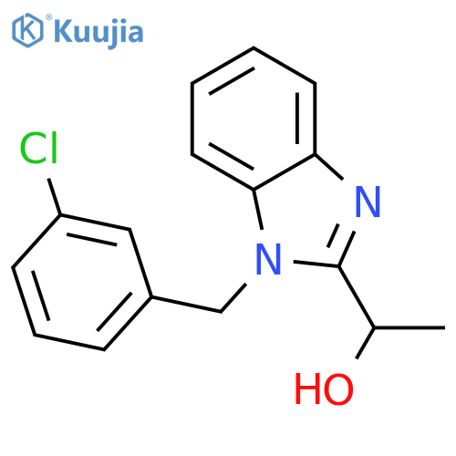 1-{1-(3-chlorophenyl)methyl-1H-1,3-benzodiazol-2-yl}ethan-1-ol structure