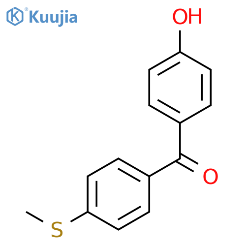 Methanone, (4-hydroxyphenyl)[4-(methylthio)phenyl]- structure
