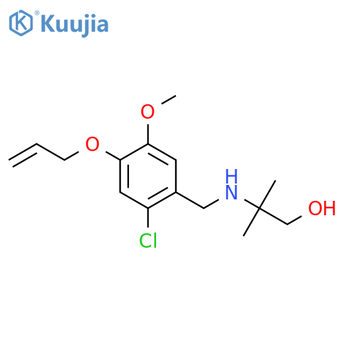 2-(4-Allyloxy-2-chloro-5-methoxy-benzylamino)-2-methyl-propan-1-ol structure