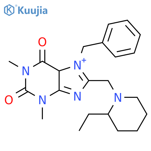 7-benzyl-8-(2-ethylpiperidin-1-yl)methyl-1,3-dimethyl-2,3,6,7-tetrahydro-1H-purine-2,6-dione structure