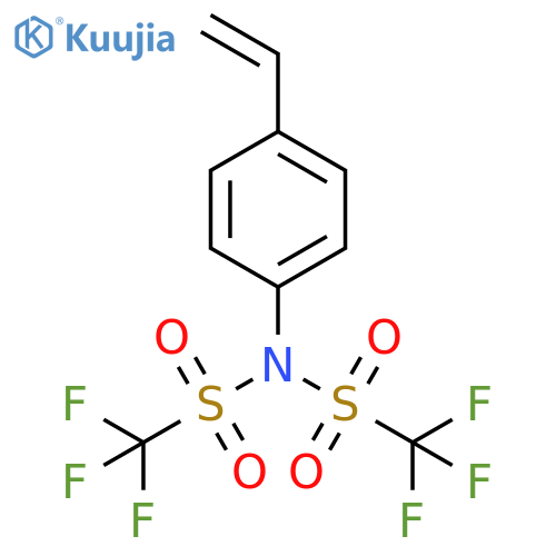 Methanesulfonamide,N-(4-ethenylphenyl)-1,1,1-trifluoro-N-[(trifluoromethyl)sulfonyl]- structure