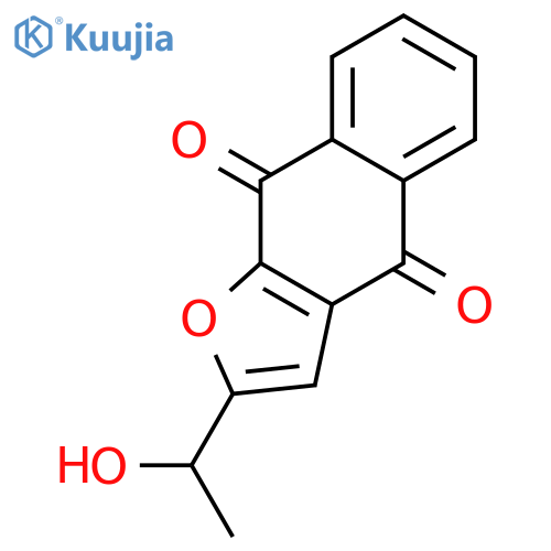 2-(1-hydroxyethyl)naphtho[2,3-b]furan-4,9-dione structure
