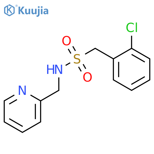 1-(2-chlorophenyl)-N-(2-pyridinylmethyl)methanesulfonamide structure