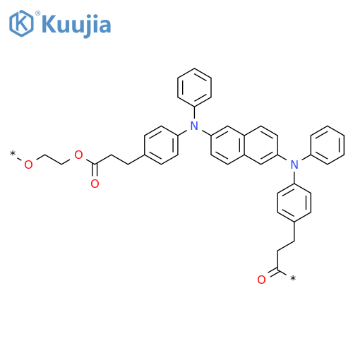 Poly[oxy-1,2-ethanediyloxy(1-oxo-1,3-propanediyl)-1,4-phenylene(phenylimino)-2,6-naphthalenediyl(phenylimino)-1,4-phenylene(3-oxo-1,3-propanediyl)] structure
