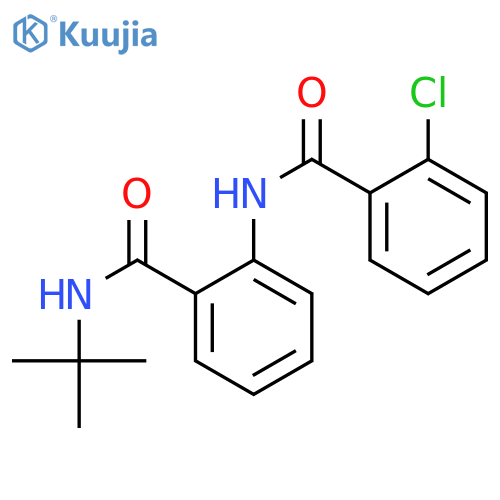N-[2-(tert-butylcarbamoyl)phenyl]-2-chlorobenzamide structure