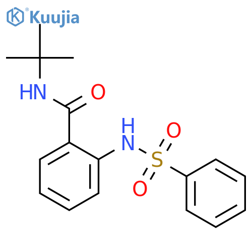 N-(tert-butyl)-2-[(phenylsulfonyl)amino]benzamide structure