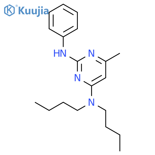 2,4-PYRIMIDINEDIAMINE, N4,N4-DIBUTYL-6-METHYL-N2-PHENYL- structure