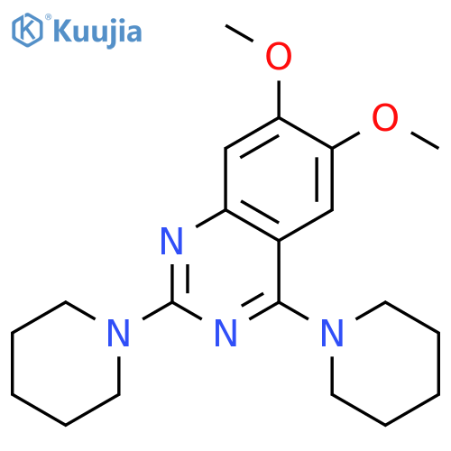 Quinazoline, 6,7-dimethoxy-2,4-di-1-piperidinyl- structure