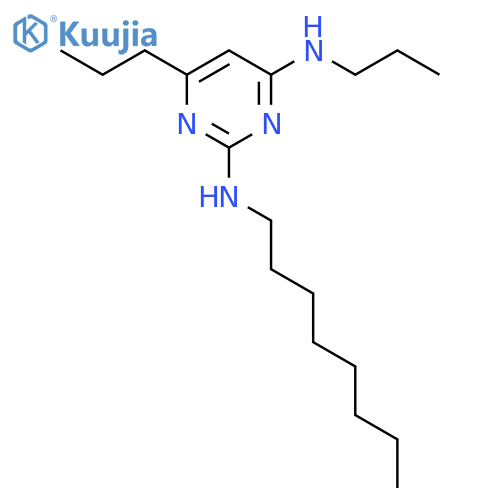 2,4-Pyrimidinediamine, N2-octyl-N4,6-dipropyl- structure