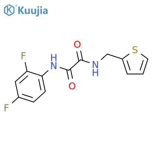 N'-(2,4-difluorophenyl)-N-(thiophen-2-yl)methylethanediamide structure