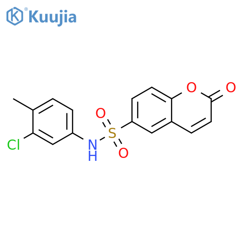 N-(3-chloro-4-methylphenyl)-2-oxo-2H-chromene-6-sulfonamide structure
