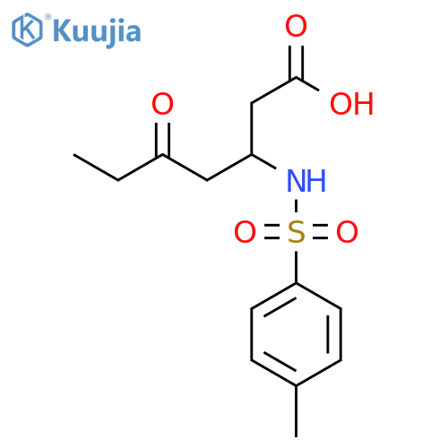 Heptanoic acid, 3-[[(4-methylphenyl)sulfonyl]amino]-5-oxo- structure