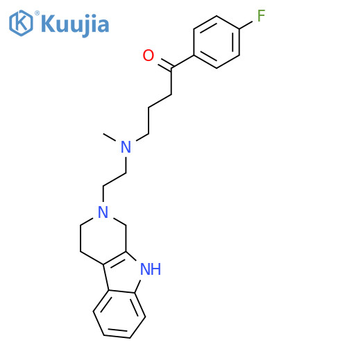1-(4-fluorophenyl)-4-{methyl[2-(1,3,4,9-tetrahydro-2H-beta-carbolin-2-yl)ethyl]amino}butan-1-one structure