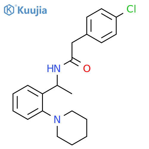 BENZENEACETAMIDE, 4-CHLORO-N-[1-[2-(1-PIPERIDINYL)PHENYL]ETHYL]- structure