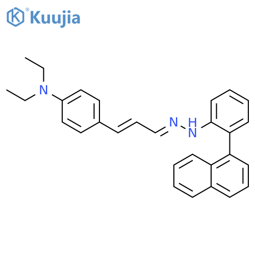 2-Propenal, 3-[4-(diethylamino)phenyl]-, 2-naphthalenylphenylhydrazone structure