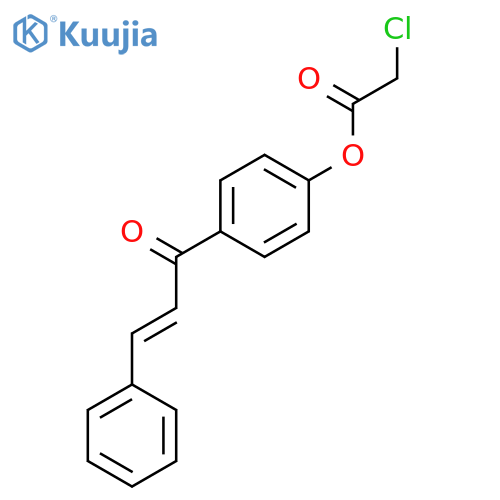 Acetic acid, chloro-, 4-(1-oxo-3-phenyl-2-propenyl)phenyl ester structure