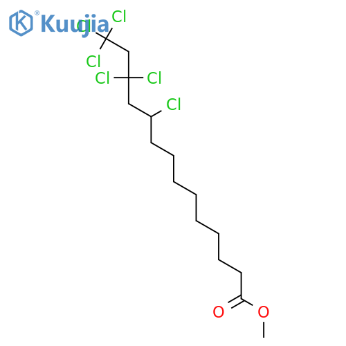 TETRADECANOIC ACID, 10,12,12,14,14,14-HEXACHLORO-, METHYL ESTER structure