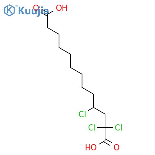 TRIDECANEDIOIC ACID, 2,2,4-TRICHLORO- structure