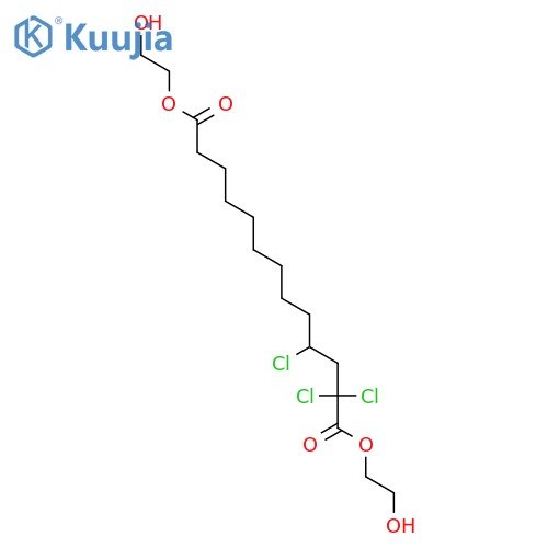 Tridecanedioic acid, 2,2,4-trichloro-, bis(2-hydroxyethyl) ester structure