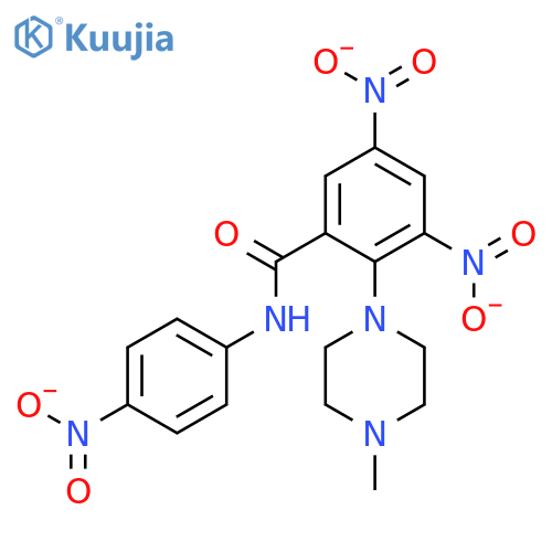 2-(4-methylpiperazin-1-yl)-3,5-dinitro-N-(4-nitrophenyl)benzamide structure