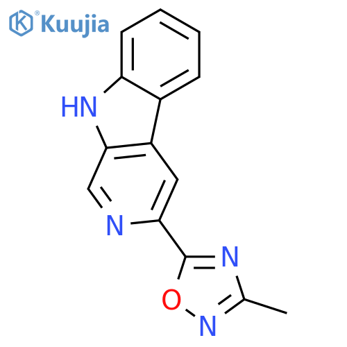 9H-Pyrido[3,4-b]indole, 3-(3-methyl-1,2,4-oxadiazol-5-yl)- structure