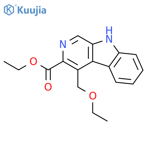 9H-Pyrido[3,4-b]indole-3-carboxylic acid, 4-(ethoxymethyl)-, ethyl ester structure