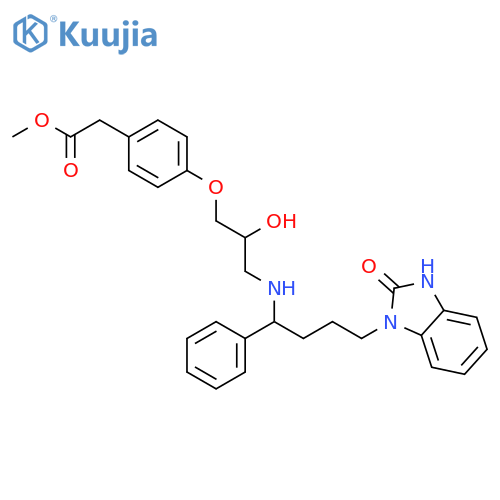 Benzeneacetic acid,4-[3-[[3-(2,3-dihydro-2-oxo-1H-benzimidazol-1-yl)propyl](phenylmethyl)amino]-2-hydroxypropoxy]-,methyl ester structure
