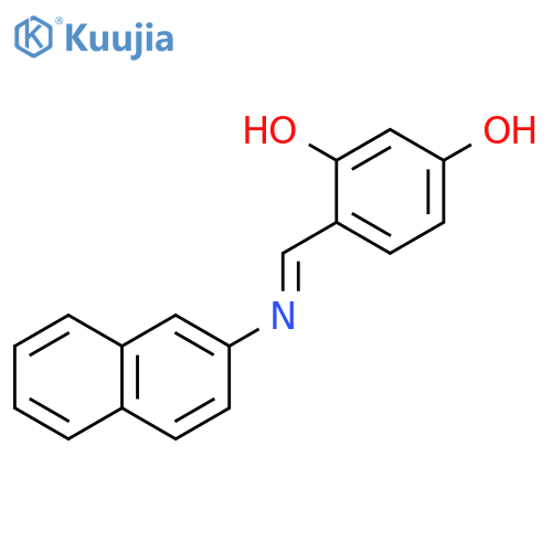 4-((Naphthalen-2-ylimino)methyl)benzene-1,3-diol structure