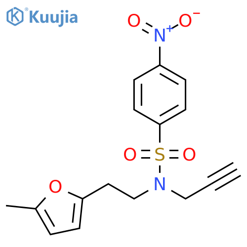Benzenesulfonamide,N-[2-(5-methyl-2-furanyl)ethyl]-4-nitro-N-2-propynyl- structure