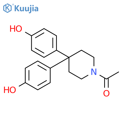 PIPERIDINE, 1-ACETYL-4,4-BIS(4-HYDROXYPHENYL)- structure